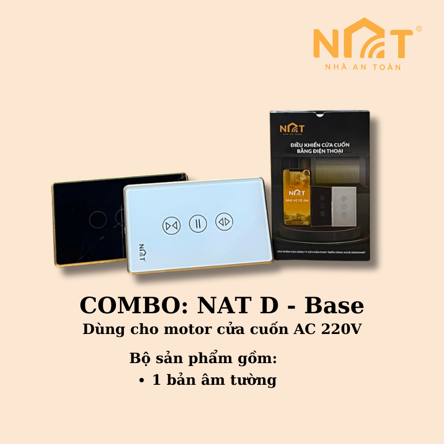 Bộ điều khiển cửa cuốn bằng điện thoại NAT D Base